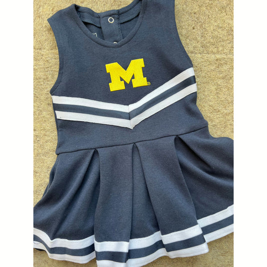 Michigan Navy Solid Cheer Bodysuit Dress