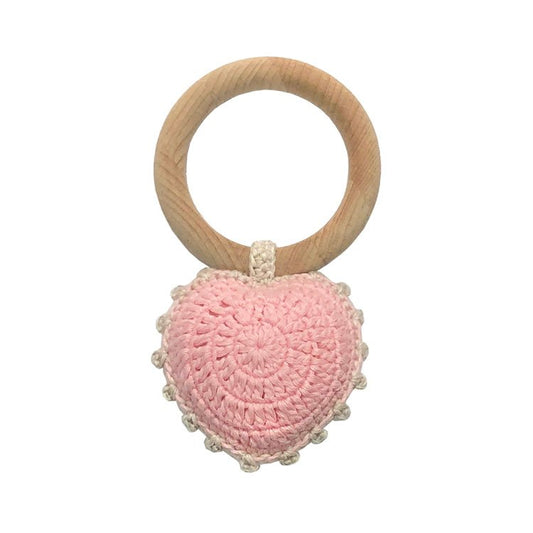 Crochet Sweetheart Ring Rattle