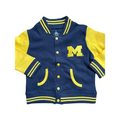 Michigan Navy Yellow Varsity Jacket (Kids)