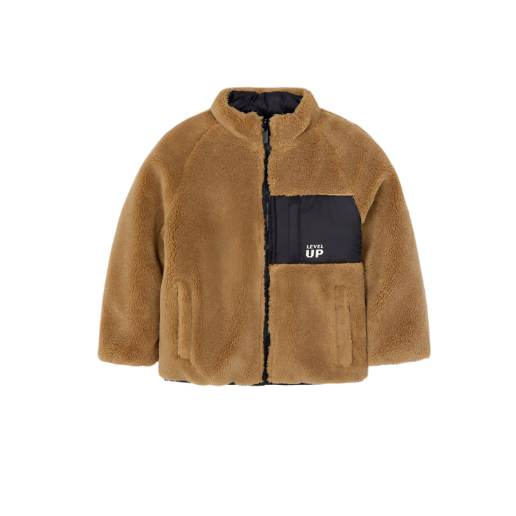 Reversible Tan Fleece Jacket