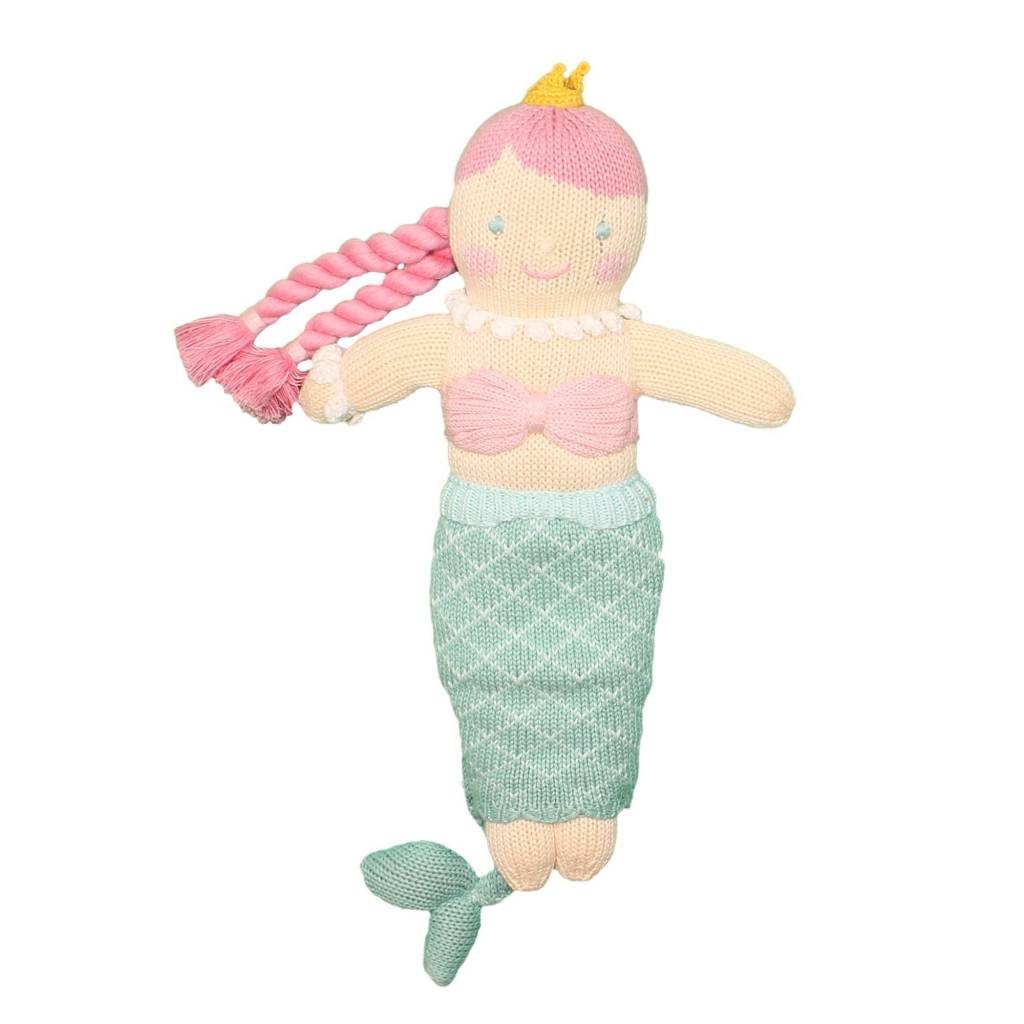 Hand Knit 12" Walking Mermaid